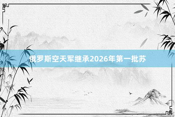 俄罗斯空天军继承2026年第一批苏