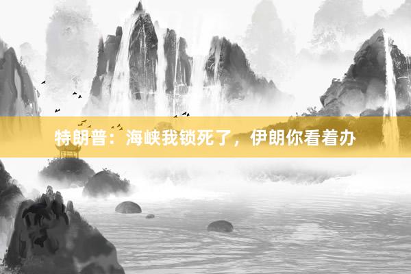 特朗普：海峡我锁死了，伊朗你看着办