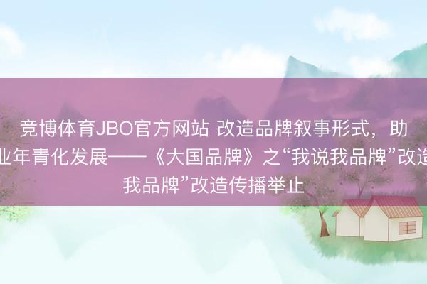 竞博体育JBO官方网站 改造品牌叙事形式，助力中国企业年青化发展——《大国品牌》之“我说我品牌”改造传播举止